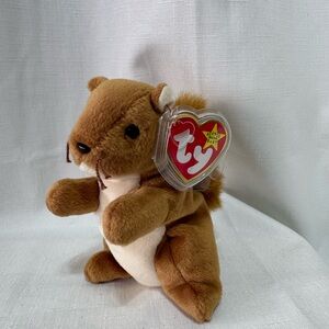TY Brown and Cream Squirrel Plush
